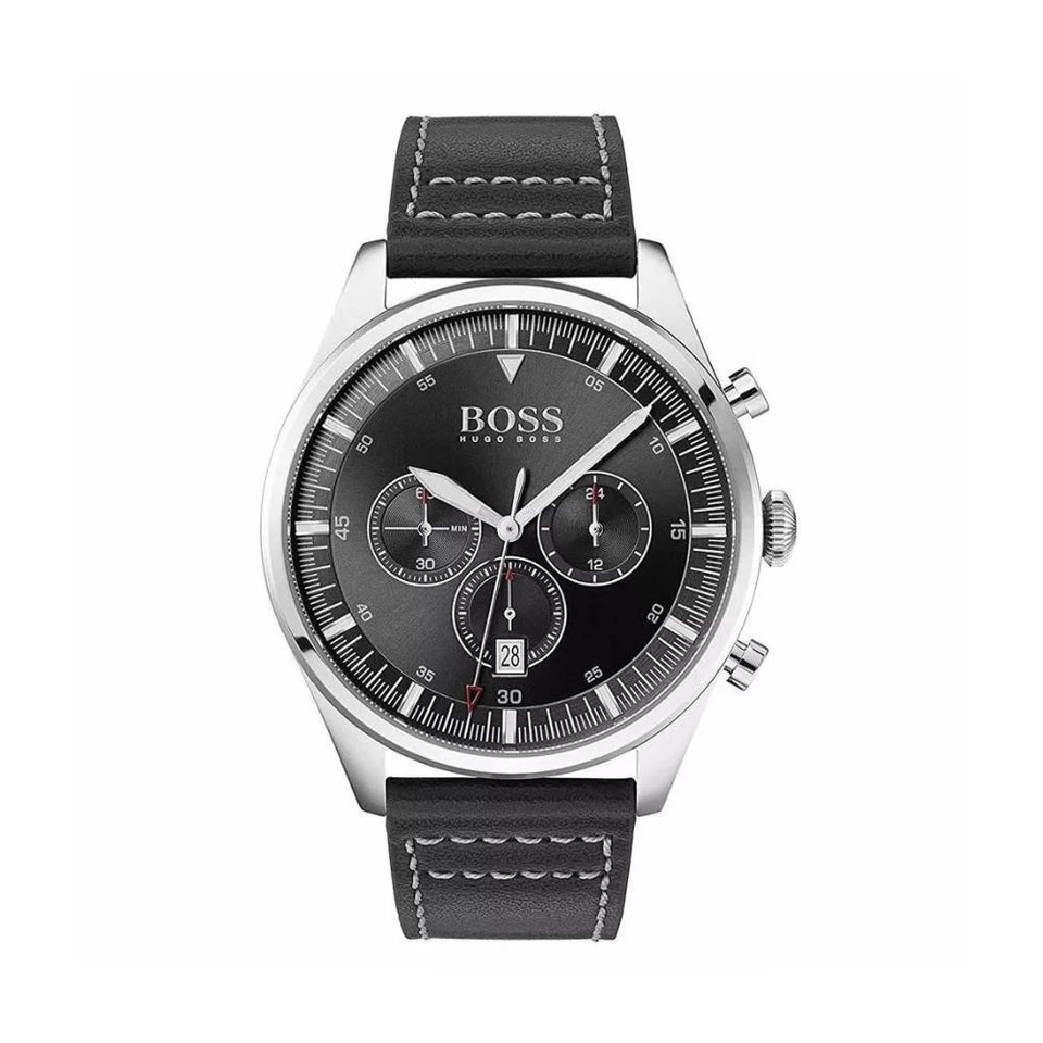 Reloj de Hombre HUGO BOSS PILOT 1513708 Chrono Cuero Negro - Imagen 1 de 1