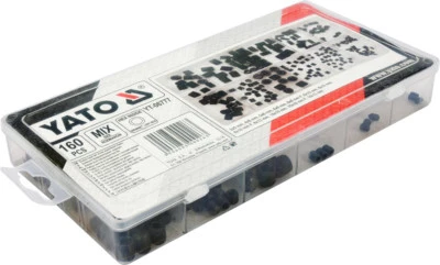 YATO / TOYA 160 x Maden-Schrauben METRISCH Gewindestifte Sortiment Set Sechskant yt-06777