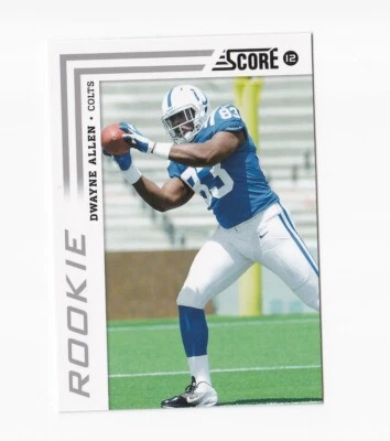 2012 Score #330A Dwayne Allen RC foot touching ground Indianapolis Colts Clemson - Image 1 of 2