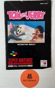 Tom and Jerry Super Nintendo SNES Game Instruction Manual UK Version - Picture 1 of 3