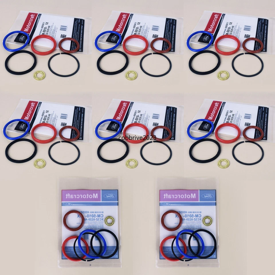 8 Pack OEM Injector O-Ring Kit For 7.3 Power Stroke Ford CM5010 XC3Z9229AB-USA - Изображение 1 из 4