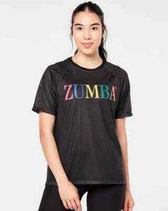 Zumba Prep Mesh-Top - kräftiges Schwarz ~ XS S M L ~ kostenloser Versand! Neu! - Bild 1 von 3