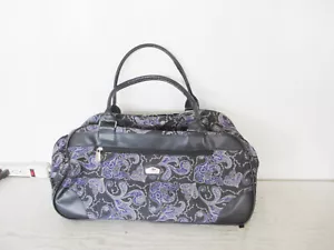 Borsa Gloria Vanderbilt 20" viola paisley borsone arrotolabile trasporto da notte - Foto 1 di 8
