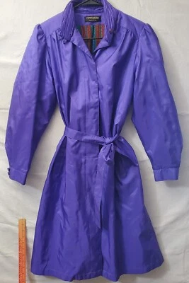 Purple Windbreaker Trench Forecaster Boston Women's 6  Jacket Coat Long - Image 1 of 4
