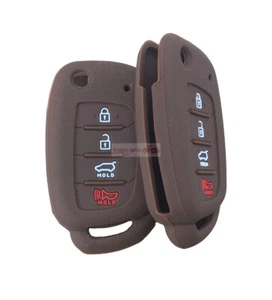 Fit HYUNDAI Sonata Tucson 4 Button Remote Smart Key Fob Silicone Cover Case - Picture 1 of 28