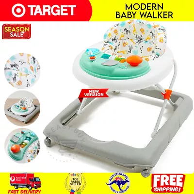 Modern Foldable Baby Walker W/ Lights & Sounds Play Toys 7m+ Adjustable Height • 95.88$