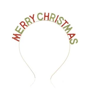 Christmas Headband Xmas Headbands for Women Rhinestone Christmas Head Band - Picture 1 of 8