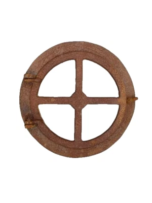 Fenêtre œil de bœuf en fonte / 38 cms de diamètre  - Photo 1/4