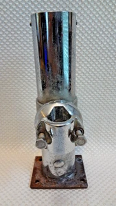 Vintage Lee's Miami Chrom Angelrutenhalter mit Schienenhalterung & Montageplatte - Bild 1 von 7