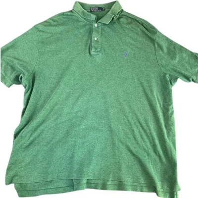 Men's Polo Ralph Lauren 3XB Big Green Short Sleeve Polo Shirt Cotton - Excellent - Image 1 of 4