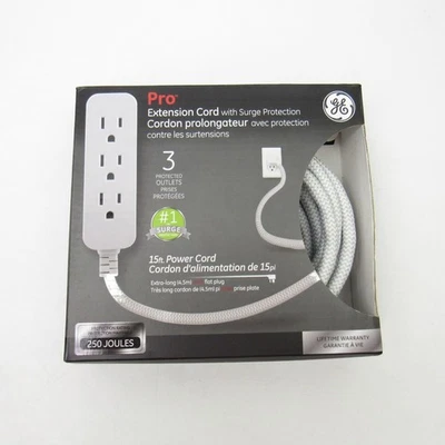 GE Pro Extension Cord 3-Outlets With Surge Protection NEW - Image 1 of 2