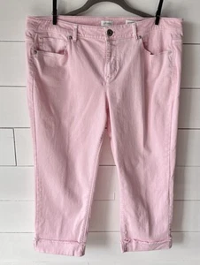 Petal Pink J Jill Cropped Jeans Womens 16 Coastal Capri Authentic Fit Y2K 2000’s - Picture 1 of 8