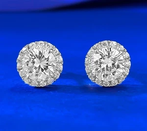 1.6ct Lab Grown Diamond Classic Stud Earrings, Elegant Sparkle Style - Picture 1 of 5