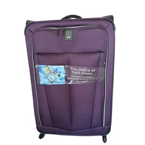 Travelpro Large 31" Purple Expandable Rolling Suitcase Luggage Carry On Spinner - Picture 1 of 15