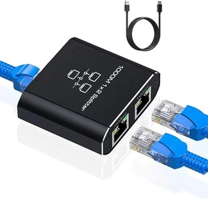 Switch Ethernet 2 Porte 1000Mbps Switch di Rete LAN RJ45 1 a 2 sdoppiatore - Foto 1 di 12