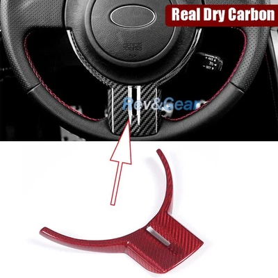 Cubierta de embellecedor de volante de fibra de carbono roja para Subaru BRZ/Scion FR-S/Toyota 86 Foto 1 de 4
