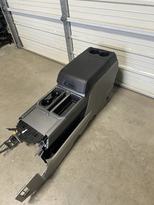 FORD F150 F250 F350 BLACK GRAY CENTER CONSOLE 2015 2016 2017 2018 2019 2020 2021 - Image 1 of 4