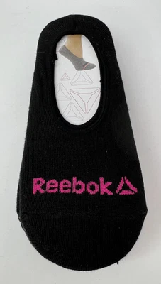 NUEVO SIN ETIQUETAS Zapatos Reebok Para Mujer Talla 4-10 Forro Negro No-Show Calcetines PACK de 6 Foto 1 de 3