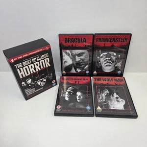 The Best Of Classic Horror 4 Movie DVD Boxset UK R2 Dracula Frankenstein WolfMan - Bild 1 von 7
