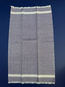 Vintage Waffelgewebe Küche Geschirrtuch lila mit Fransen 28 x 17 NEU - Bild 1 von 8
