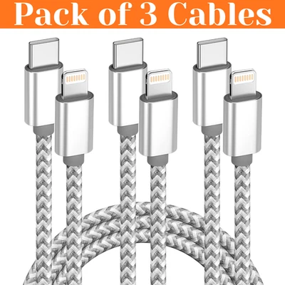 PD USB Type C to iPhone Fast Charger Cable for Apple iPhone 14 13 12 11 Pro Max - Image 1 of 4