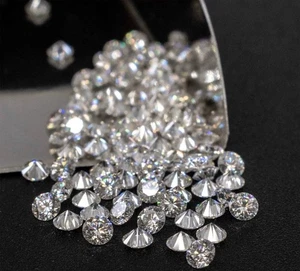 30 Pcs Lot 2mm Lab Grown Diamonds D Color VVS1 Round Brilliant Cut Loose Stones - Picture 1 of 6