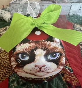 Nuevo en caja Whiskers & Co Persian Cat bola de cristal adorno. Grande - Imagen 1 de 8