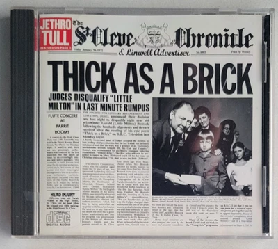 Jethro Tull Thick As A Brick CD Chrysalis BMG Record Club VK 41003 DIDX401 - Image 1 of 2