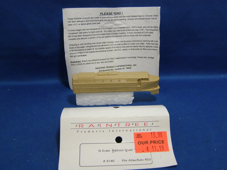 N Scale Raintree Baldwin Sharknose Shell   2 available     rm - Image 1 of 4