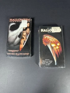 John Carpenter's Halloween And Halloween Resurrection VHS sealed - Picture 1 of 8