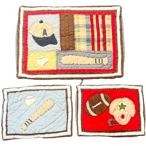 Pottery Barn Kinder Sport Thema Kinder gesteppte Kissenbezüge - Menge 3 - Bild 1 von 7