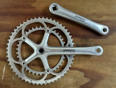 Juego de bielas Campagnolo Record 175 mm 10 velocidades - 53/39 doble - cónico cuadrado - Italia Foto 1 de 4