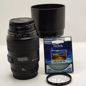 Canon EF 100mm f/2.8 Macro USM Lens Ultrasonic + ET-67 Lens Hood + 2 x Filters - Imagen 1 de 20