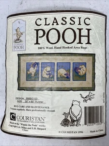 COURISTAN Disney Classic Pooh Wool Hand Hooked Area Rug 30" x 65” Runner (UX) - Bild 1 von 9