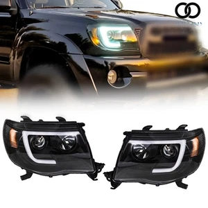 For Toyota Tacoma 2005-2007-2009-2010-2011 Left&Right Side LED Headlights Black - Picture 1 of 9