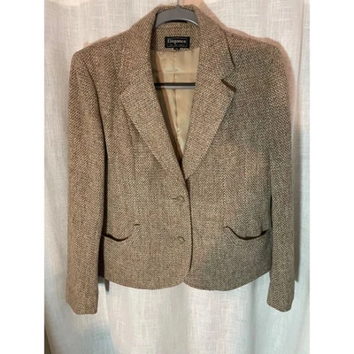 Blazer Harris Tweed Vintage Marrón Tostado Tweed Lana Prendas exteriores clásicas Talla M Foto 1 de 4