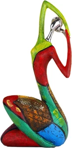 Statuine donna astratte colorate sculture decorazione casa per ripiani yoga posa ar - Foto 1 di 9