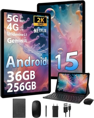 Android 15 Tablet 11 Inch With sim Card Slot,Gaming Office Tablets 5G WiFi,Octa- - Image 1 of 4