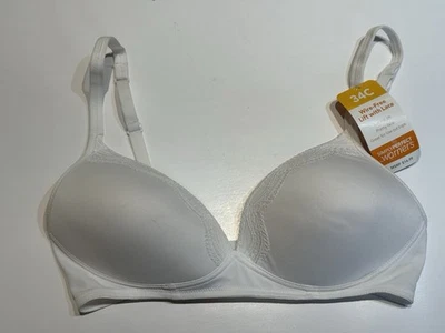 NWT Warners Simply Perfect Wire Free Lift With Lace Bra RN2031T 34C White - Image 1 of 4