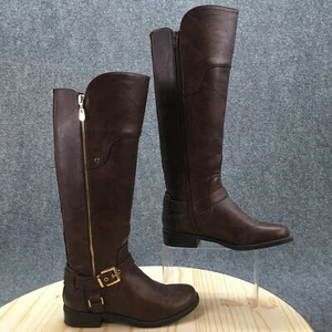 Botas para mujer G by Guess 6,5 M Harson5 altas marrones de cuero sintético con cremallera lateral - Imagen 1 de 15