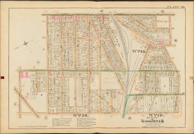 1888 MONROE COUNTY ROCHESTER NEW YORK SCHOOL 14 NORTH ST - N. UNION ST ATLAS MAP - Image 1 of 4