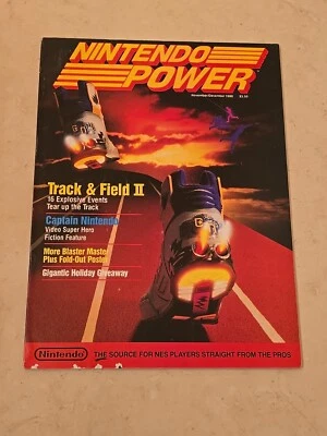 Póster Nintendo Power Magazine 1988 #3 NES Track & Field II 100 % completo raro Foto 1 de 4