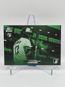 2024 Topps Black & White Colton Cowser Rookie Green Parallel 73/99 Orioles - Picture 1 of 2