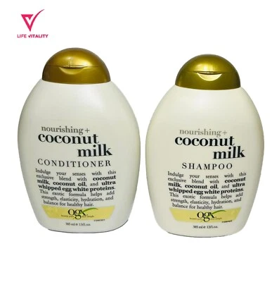 OGX Nutritivo + Acondicionador y Champú Leche de Coco 385ml🛁🧴✅ Foto 1 de 2