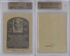 1981-89 Metallic Hall of Fame Plaques 1982 Nap Lajoie BGS 9.5 GEM MINT HOF
