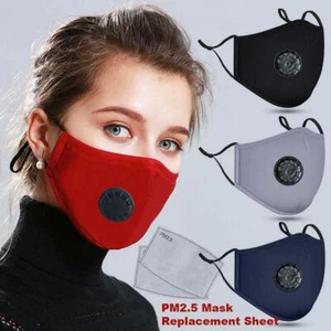 Reusable Face Masks with Breath Valve with 2 Filter - Picture 1 of 8