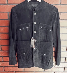 VINTAGE Gucci Men's Suede Leather Jacket Tom Ford Era Made in Italy - Picture 1 of 7