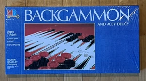 Backgammon and Acey-Deucy Vintage Board Game by Milton Bradley 1982 New - Picture 1 of 6