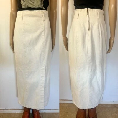 Falda vaquera Guess vintage color crema cintura alta. cintura 26 Foto 1 de 4