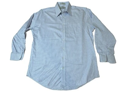 Camisa de vestir Nordstrom ajuste tradicional para hombre talla 16,5/34 rayas moradas y blancas Foto 1 de 4